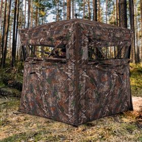 Hunting Blind 360 Degree One-Way See-Through Ground Blind for 2-3 Person
